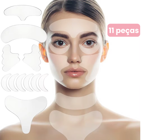 Kit Auralift Clean© - Adesivos Anti-Rugas das famosas (Reutilizável)