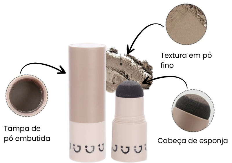 Aura Hair - Preenchimento de Maquiagem Capilar para Cabelos Brancos e Ralos (à prova d’água e suor) Alta Qualidade